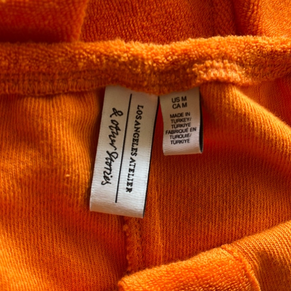 & other stories terrycloth halter romper / sz M - Picture 2 of 3